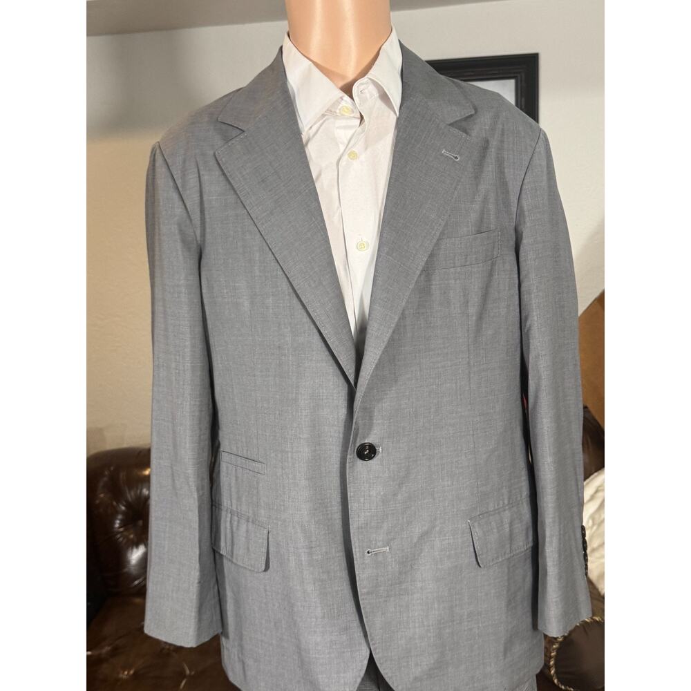 Brunello Cucinelli Gray Wool Silk Blazer Sportcoat 50R 40R EUC Unstructured